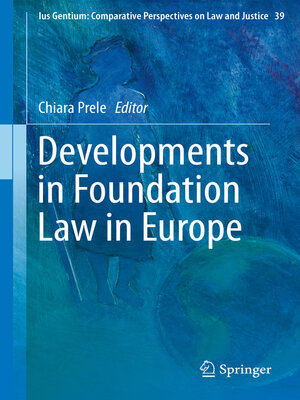 cover image of Developments in Foundation Law in Europe